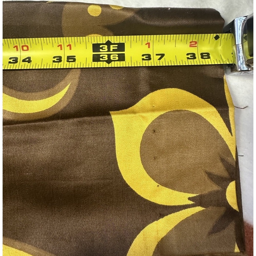 Vintage Mildred's of Hawaii Maxi Dress Brown Yellow Floral Empire Waist Size SM - Picture 15 of 16